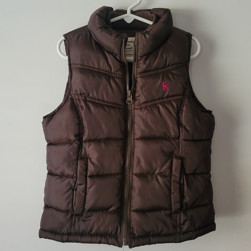 Old Navy Brown Puffer Vest